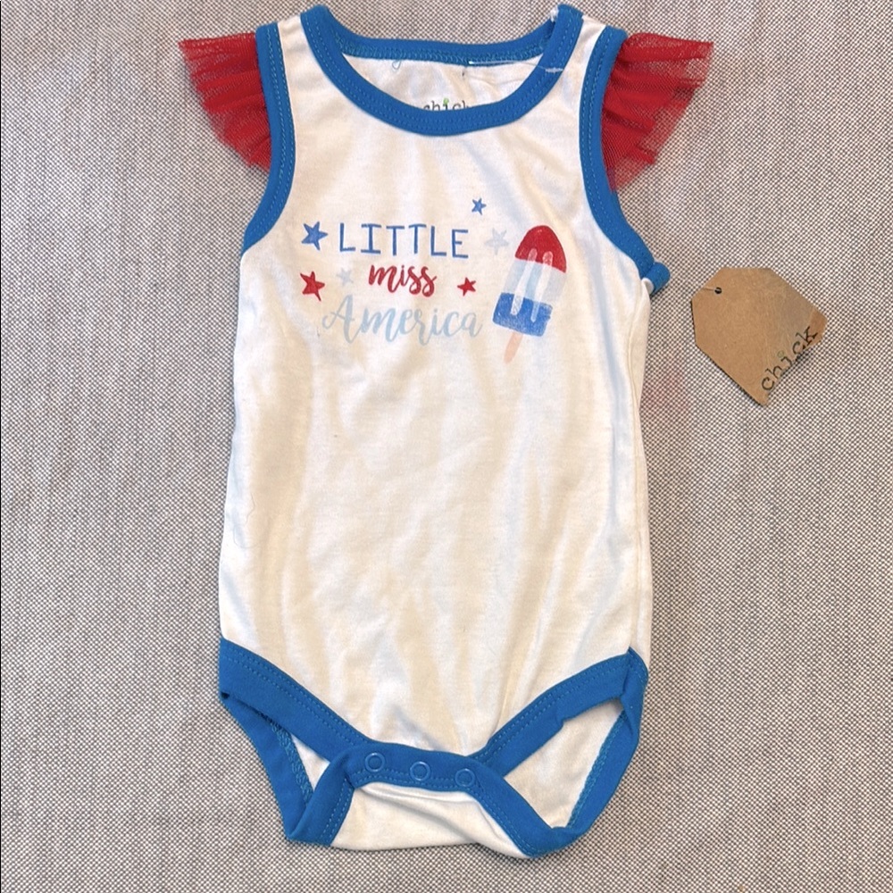 Little Miss America Baby Onesie